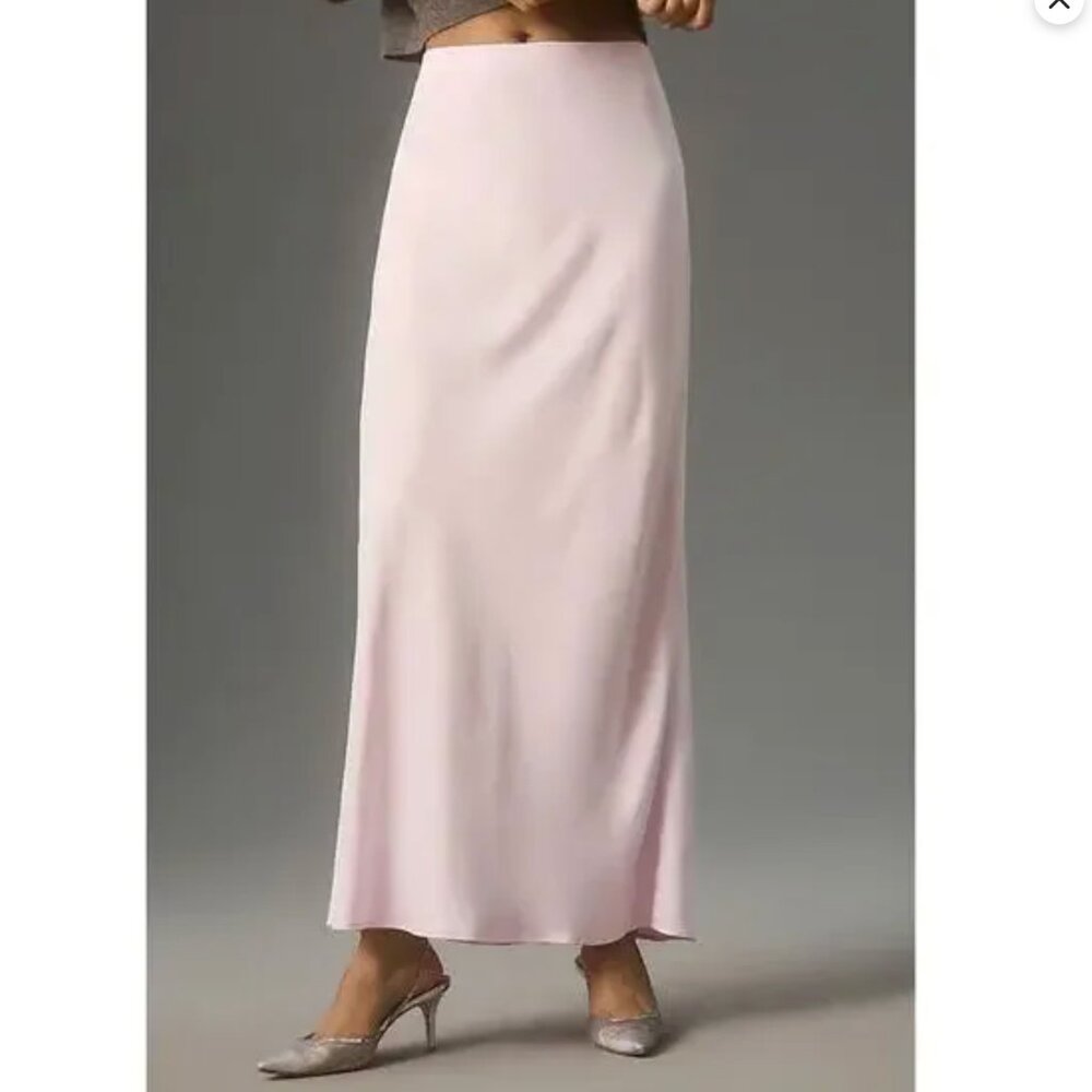 NWOT - Anthropologie - Tilda bias cut maxi slip skirt - Light Pink - Size Medium